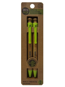 Onyx Green Bamboo Pens