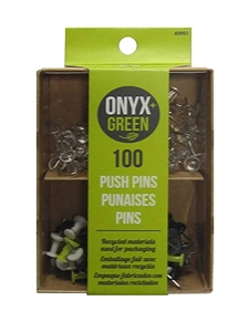 Onyx Green Push Pins