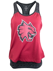 Ladies Crimson Double Layer Racerback Tank