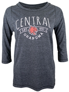 Graphite 3/4 Sleeve Grandma Scoop Neck