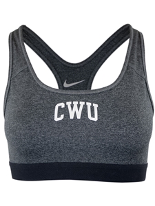 gray nike sports bra