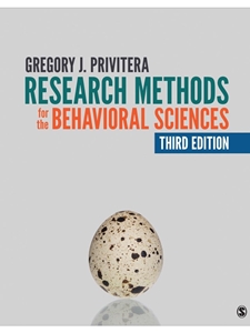 RESEARCH METHODS FOR BEHAVIORAL SCIENCES