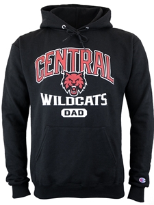 Central Wildcats Dad Black Hood