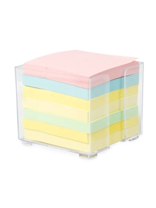 Pastel Sticky Notes Memo Cube with Holder