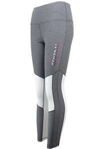 UA Ladies Gray Central Leggings w/White Mesh