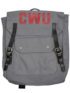 CWU Gray Canvas Backpack