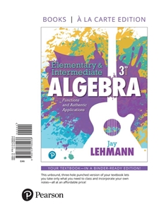 IA LL UPG ELEMENTARY+INTERMEDIATE ALGEBRA (LOOSE)