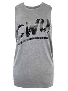 Ladies Gray Muscle Tank