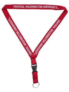 CWU Crimson Woven Lanyard