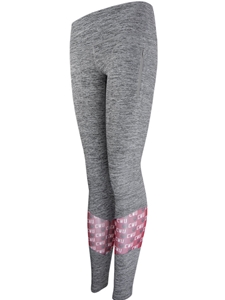 Ladies Gray Legging Mesh Detail