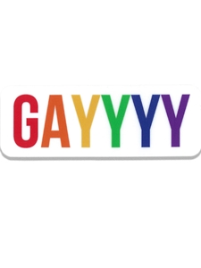 GAYYYY Rainbow Decal