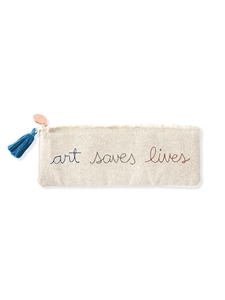 Art Saves Lives Stitched Pouch