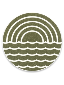 Sun Over Waves Gold Foil Metallic Large Decal