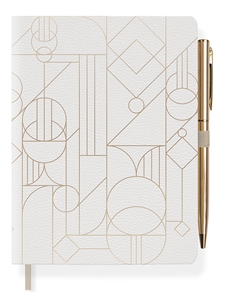 Art Deco Shapes Journal with Pen