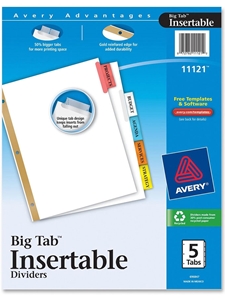 Avery Big Tab 5 Subject Dividers