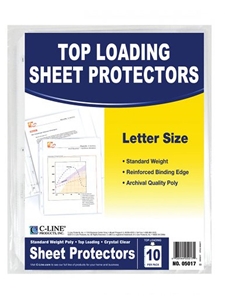 Top Loading Clear Sheet Protectors 10pk