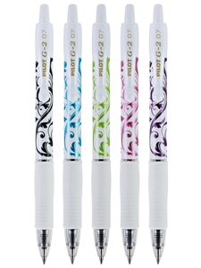 G2 White Fashion Gel Rolling Ball Pen