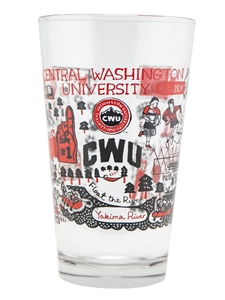 Julia Gash CWU Landmarks Pint Glass