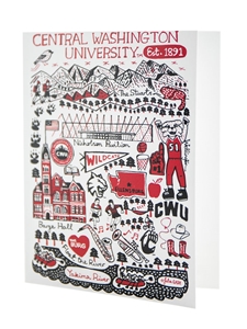 Julia Gash CWU Landmarks Greeting Cards