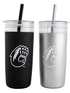 CWU Plastic Tumbler with Straw