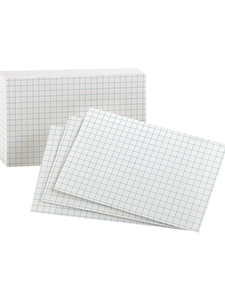 Graph Index Cards -- 3 x 5