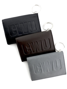 CWU Leather ID Holder with Keyring