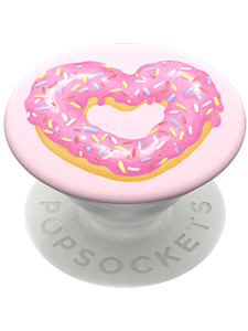 PopSockets: "Strawberry Heart Donut" Collapsible Grip & Stand for Phones