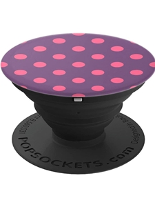 PopSockets: "Purple Polka Dots" Collapsible Grip & Stand for Phones