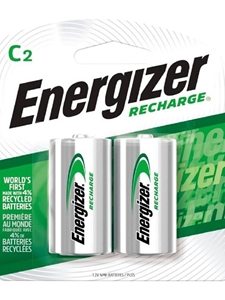 Energizer Precharged Recharg Battery, C, NiMh, PK2 Lighting, 2 Count
