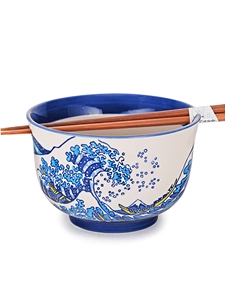 The Wave Rice Bowl with Chopsticks