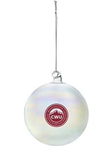CWU Classic Glass Ornament