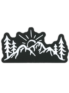 Sun Over Mountains Sticker