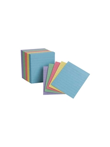 Half-Size Ruled Color Index Cards