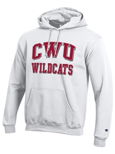 White Champion CWU Hooded Sweatshirt