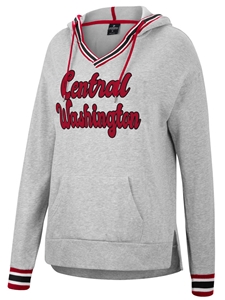 CWU Ladies VNeck Hood