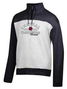 CWU Alumni Color Block 1/4 Zip