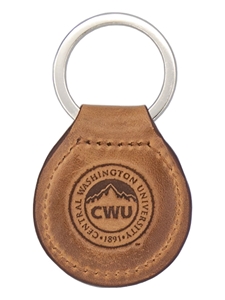 CWU Leather Keychain