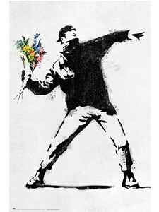 POSTER - BANKSY FLOWER BOMBER