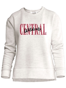 Ladies Oatmeal Crew Neck Sweatshirt