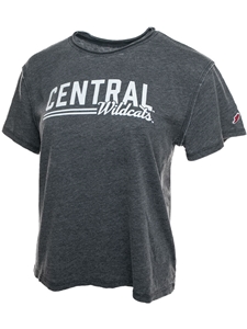 Central Ladies Heather Black Burnout Tee