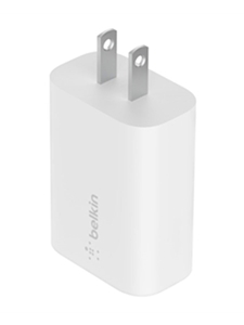 Belkin 25W Portable USB-C Wall Charger - 1xUSB-C - Fast Charging - Power Adapter - White