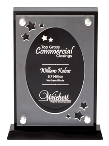 Oval Award with Stars