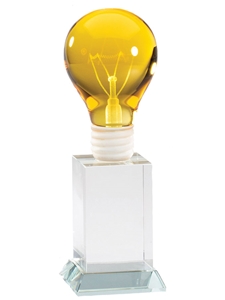 Crystal Light Bulb Award Yellow