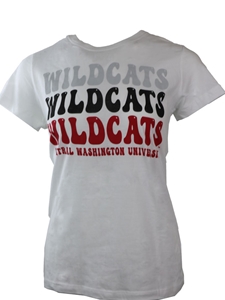 CWU Ladies White Bubble Graphic Tee