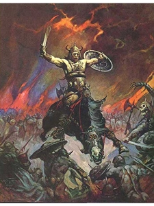 Frazetta Canvas Print 16X20 - The Berserker