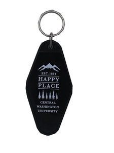 CWU Black Hotel Keychain