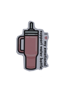I Love My Emotional Support Water Bottle Sticker
