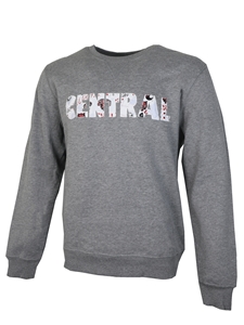 Central Gray Quilted Crew