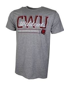 CWU Wildcats Gray Tee