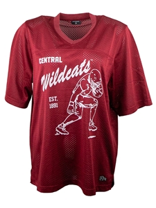 Ladies Crimson Wildcats Mesh Jersey